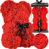 PREZENT DLA DZIEWCZYNY NA WALENTYNKI MIŚ Z RÓŻ PIĘKNY RĘCZNIE ROBIONY RÓŻE