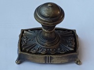 Stempel pieczątka z podstawką do poduszki - mosiężny