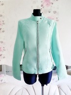 RAMONESKA SKAJKA KURTKA KURTECZKA MIĘTOWA ZAMEK JESIENNA ZIMOWA SKÓRZANA