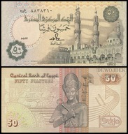 BNA - EGIPT 50 Piastrów 1987 seria 24 nr 8838360 # P58b # Podpis 18 # XF-