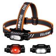 WURKKOS HD16 Latarka czołowa 2500lm LED 3 tryby białe + czerwone światło