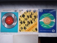 DŹWIĘKOWA KARTA REKLAMOWA 3 SZT , 1970r , PIEKNE UNIKATY