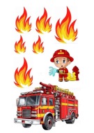 WYDRUK CUKROWY NA MASIE CUKROWEJ STRAŻ POŻARNA STRAŻAK + GRATIS TEKST IMIĘ