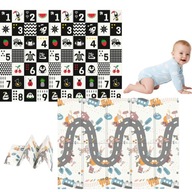 Mata Piankowa XXL Składana EDUKACYJNA Dwustronna GRUBA 200 x 150 Dla Dzieci