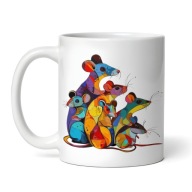 Kubek ze szczurami, szczur, szczurza rodzina 330ml