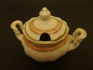 Ćmielów musztardniczka porcelanowa, porcelana Prl, vintage