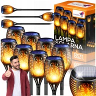 8x LAMPKI SOLARNE LED POCHODNIA OGRODOWA WBIJANE PŁOMIEŃ OGIEŃ OGRODOWE