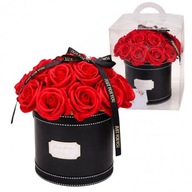 FLOWER BOX, BUKIET ZAPACHOWYCH KWIATÓW MYDLANYCH W PUDEŁKU 21SZT