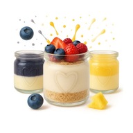 20x POJEMNIKI NA DESERY 100 ml SŁOIK SZKLANY SERCE Na Deserki Do Deserów