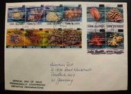 !! ZWIERZĘTA RYBY - COOK ISLANDS 1983 - LIST LOTNICZY - STAN BDB !!
