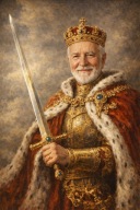 Twój dziadek Król z mieczem - Plakat A3- prezent dla Dziadka