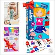 UBIERANKA MAGNETYCZNA GRA KREATYWNA Dla Dzieci PREZENT LALKA KLOCKI +GRATIS