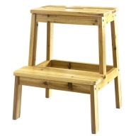 TABORET DREWNIANY ZE SCHODKIEM