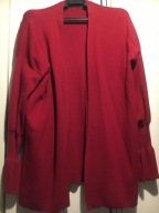 MANGO SWETER NARZUTKA WDZIANKO OVERSIZE CZERWONE
