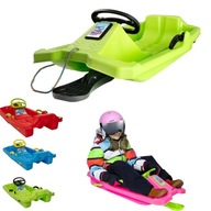 ŚLIZG SANKI Z KIEROWNICĄ I HAMULCEM DLA DZIECI PLASTIKOWE POLSKI PRODUKT