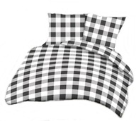 Pościel kora lux 140x200 + 1x70x80 guzik K 275 krata szara