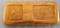 Złota sztabka 100g goldbar chiński wódz Sun Jat-sen imitacja złotej sztabki