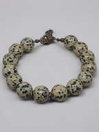 Oryginalna bransoletka z Jaspisu Dalmantyńskiego