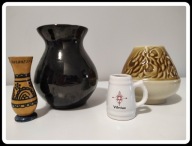 Zestaw TRZECH wazoników wazonów pamiątek