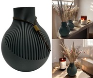 WAZON PLASTIKOWY NIETŁUKĄCY SZARY NA KWIATY NOWOCZESNY H 17 cm Wysoki HIT