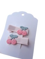 Mini spineczki do włosów wisienki 2 szt.
