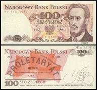 BNU - POLSKA PRL 100 złotych 1988 TT 55 018 22 # P189g # st 1