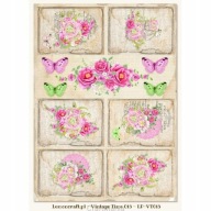 LEMONCRAFT papier ozdobny A4 - VINTAGE TIME 015 - zestaw 2 sztuk