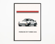 PLAKAT PORSCHE 911 TURBO 930 KLASYCZNY SUPERCAR IKONA MOTORYZACJI A3