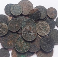 1,2,5 groszy 1939, 1938, 1937, 1936,1928,1923, 2RP