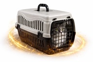 Transporter dla kota psa SZARY solidny bezpieczny premium