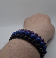 Bransoletki z kamieni naturalnych 8 mm – komplet 3 szt.