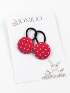 Momilio handmade Gumeczki do włosów w kropeczki Sweet Cherry pierwsze gumki