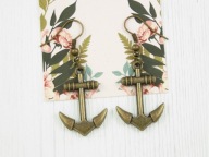 kolczyki vintage retro kotwice pin up tattoo NB99