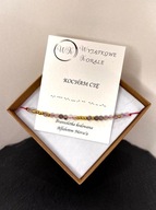 Bransoletka „Kocham Cię” alfabetem Morse’a Kwarc Turmalin