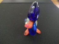 Wspaniała szklana kaczka, szkło w stylu Murano 6,5cm (A143)