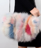 TOREBKA futrzana kuferek futro pastelowa kolorowa