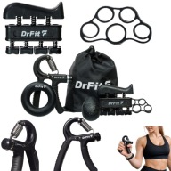 Ściskacz do Rąk Zestaw do Treningu Dłoni 5 Elementów Mocne Trwałe DrFit