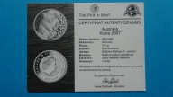 certyfikat KOALA AUSTRALIA 2007 SREBRO