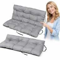 PODUSZKA OGRODOWA WODOODPORNA NA HUŚTAWKĘ ŁAWKĘ SZARA 180 X 60 X 50 CM