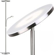 Lampy LED stojąca podłogowa do czytania nikiel matowy 35W ściemniana