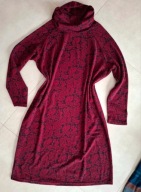 Sukienka burgundowa z golfem roz. XL/XXL