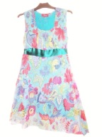 UTT LONDON ZWIEWNA SUKIENKA TROPIKALNE WZORY 36 38