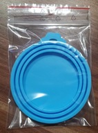 Silikonowa pokrywka na kubek o różnej wielkości 10,5x9,2x1 cm niebieska