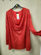 Bluzka czerwona blink blink cekiny plus Size Italy !!!