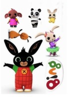 Wydruk masa cukrowa na tort BING + Napis