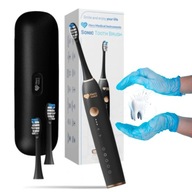 SUPER ZESTAW! SZCZOTECZKA SONICZNA HERZ MEDICAL CZARNA 2 KOŃCÓWKI HIT!