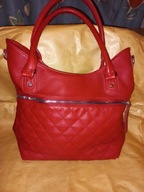 Torebka shopper na ramię i do ręki kuferek pikowana