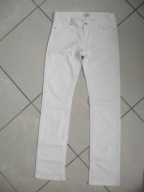 NEWW LOOK SUPER JEANSY biale SREBRN HAFT wysoki stan 38 40