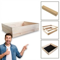 WARZYWNIAK SKRZYNIA DREWNIANA 120X80 OGRODOWA BALKONOWA ŁATWY MONTAŻ NOWA