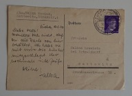 SUCHA OBERSCHLESIEN. PIECZĄTKA NA POCZTÓWCE 1943.